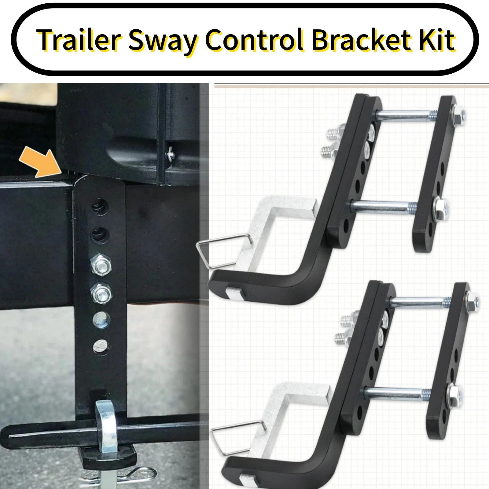 2X Trailer Sway Control Bracket for Equalizer Hitch (6K-14K LB Rated)