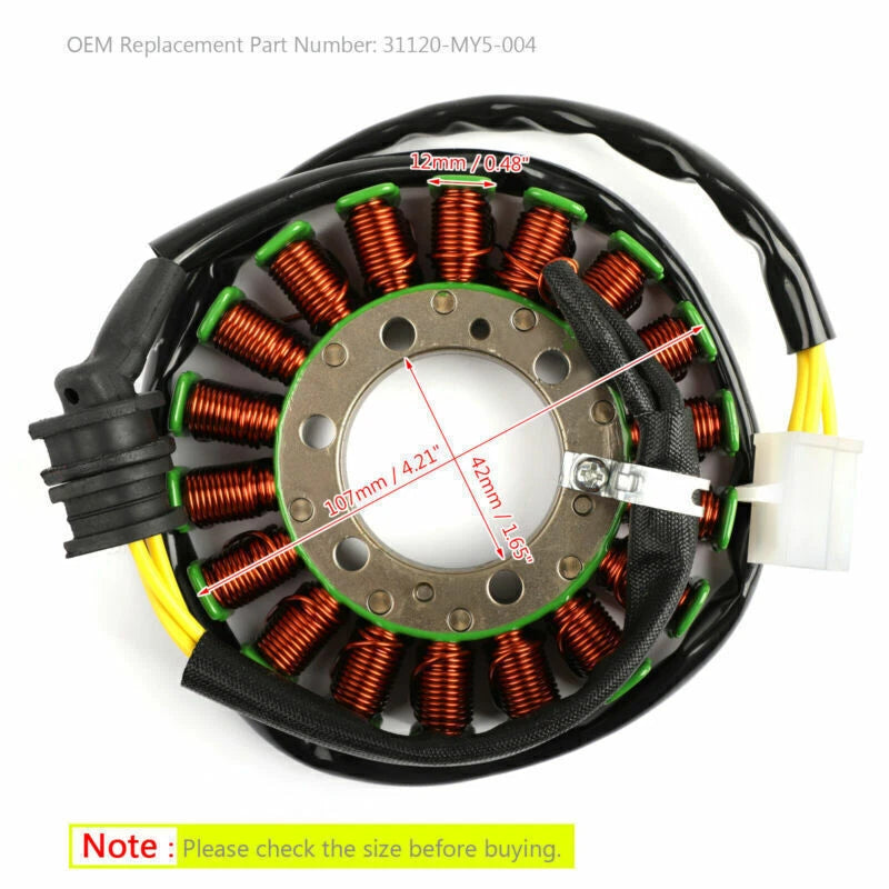 Generator Stator for Honda CB500S CB500 PC32 (1998–2002) CBF500 ABS (2004–2006) T9