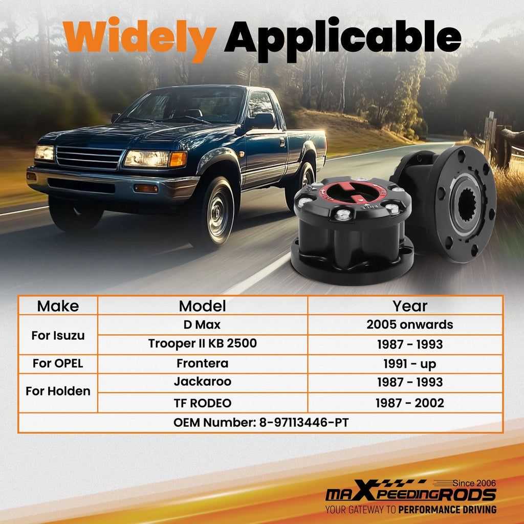 2 Locking Hubs for Isuzu Trooper Rodeo (1998-2002)