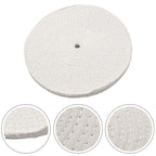 Set of 8 Spiral Sewn Cotton Buffing Wheels for Metal Polishing