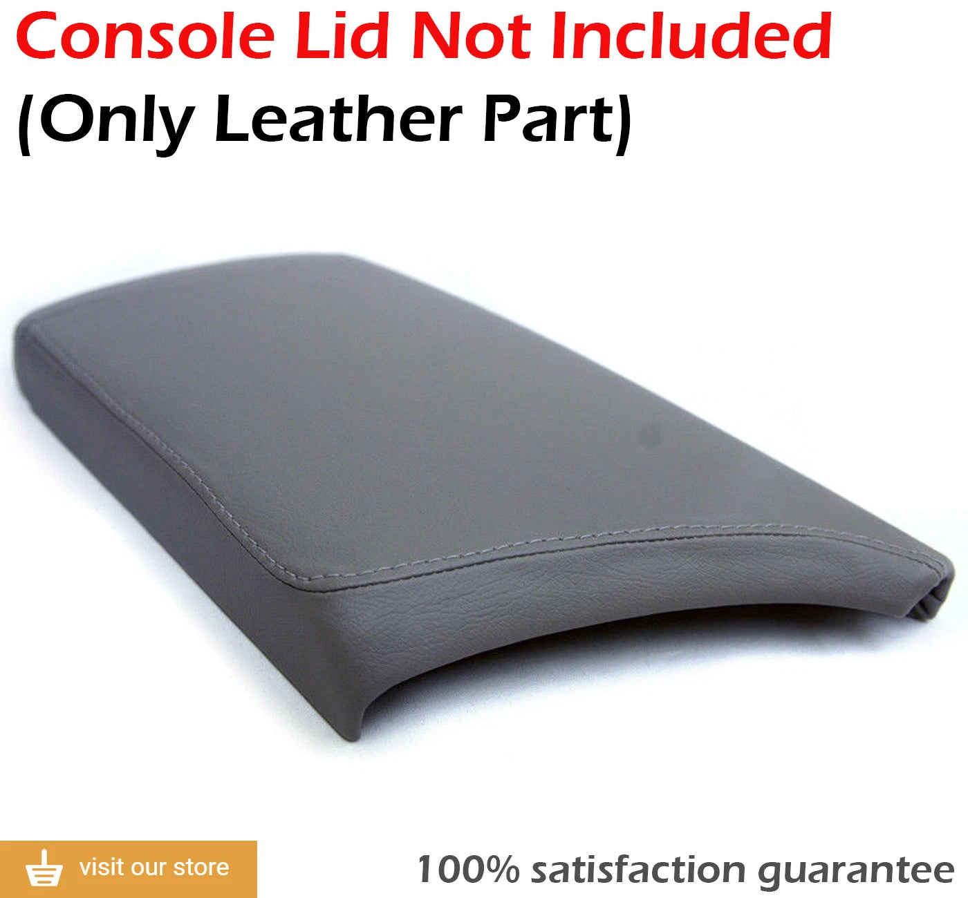 Center Console Armrest Cover for Cadillac CTS (2015–2019) Gray PVC Leather