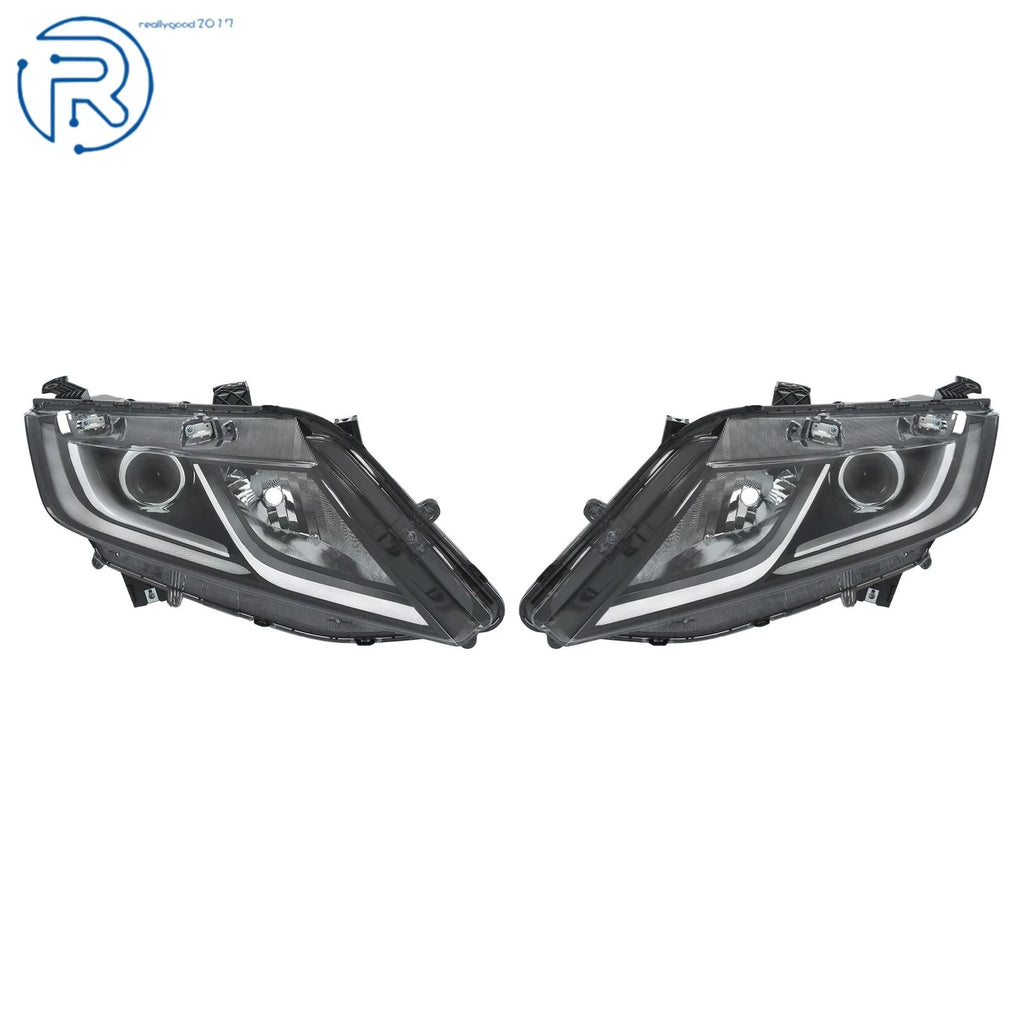 Set of 2 Black Headlight Assemblies for Honda Odyssey (2018-2020)