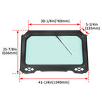 Full Safety Glass Windshield with Wiper for Polaris RZR 900 1000 (2015–2023)