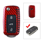 Carbon Fiber Key Shell Cover for VW Golf, Jetta, Rabbit, Polo (2006-2014)