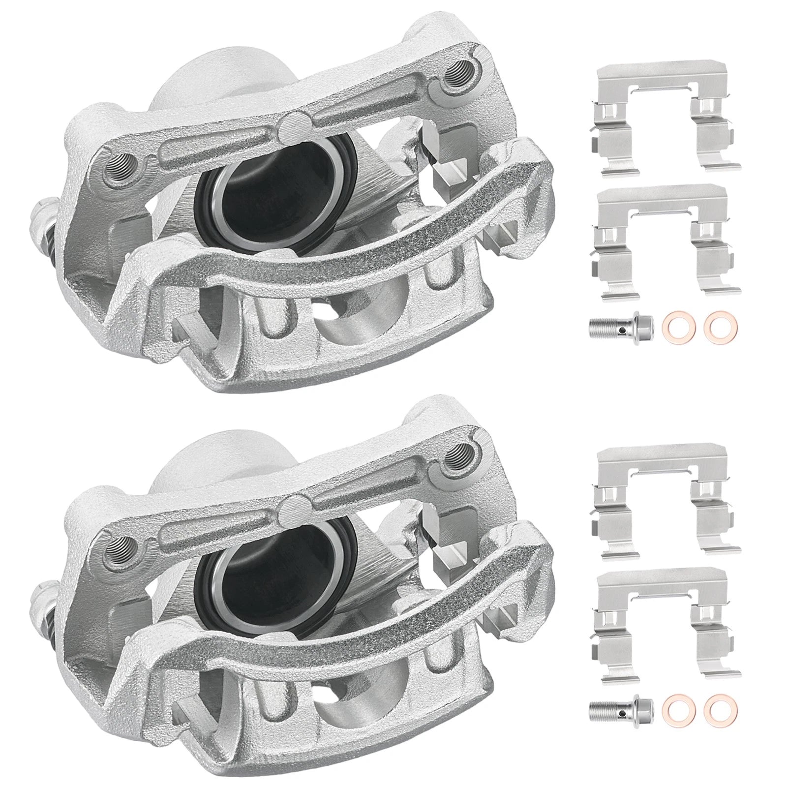 Front Brake Calipers w/ Bracket for Nissan Sentra (2007–2019)