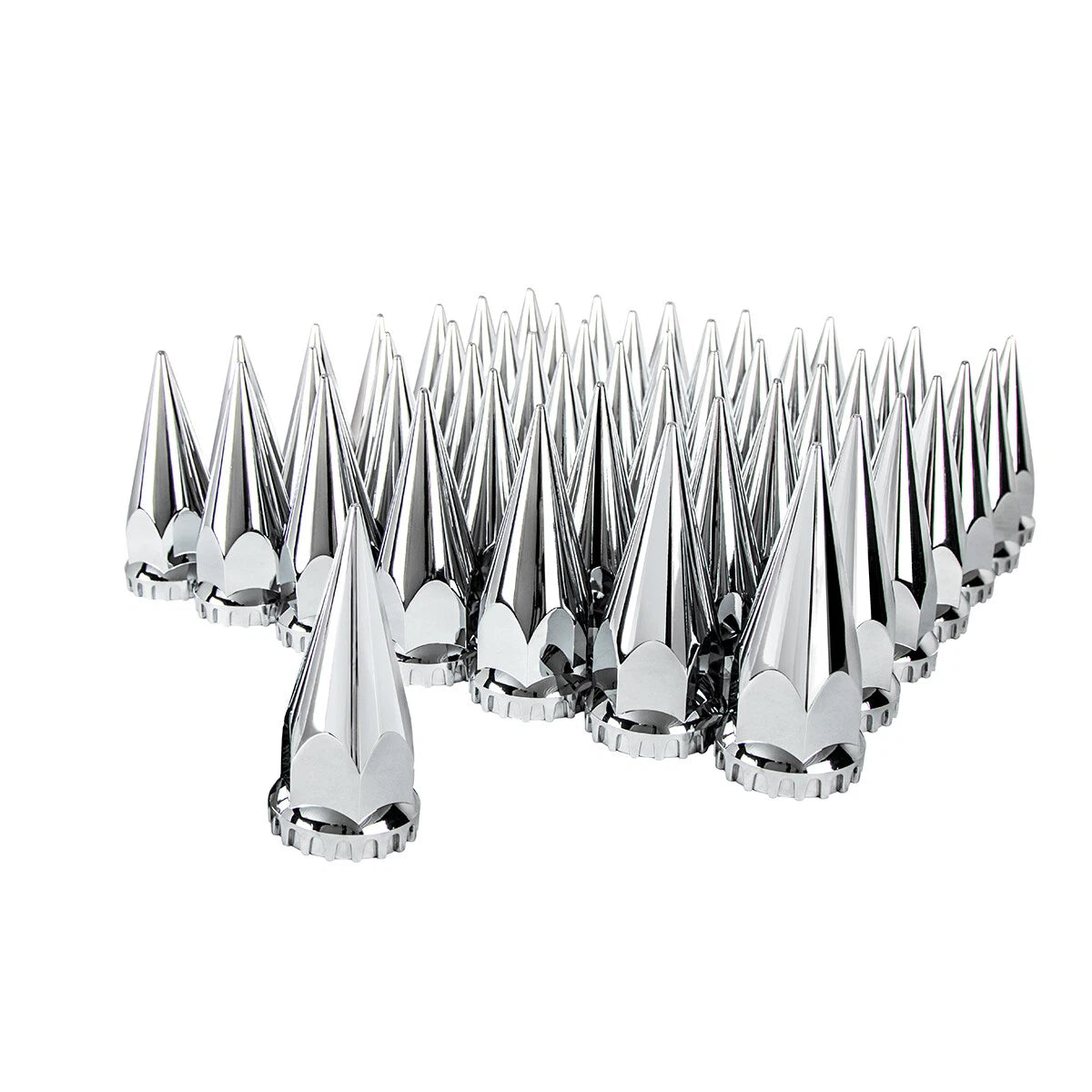 Chrome Spike Lug Nut Covers Thread-On 33mm for Toyota Tundra (2007–2021)