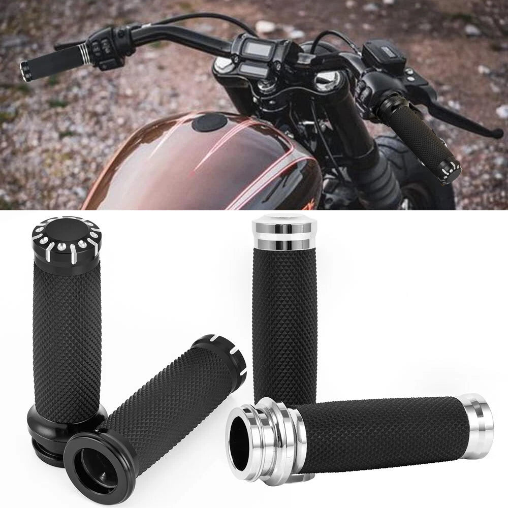 1" Handlebar Hand Grips for Harley Touring Softail Sportster
