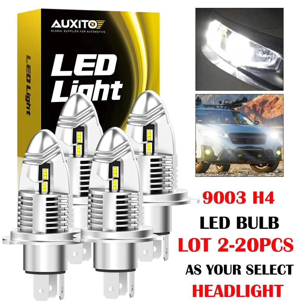 2X AUXITO H4 9003 LED Headlight Conversion Kit Bulb Hi Lo Beam 6000K