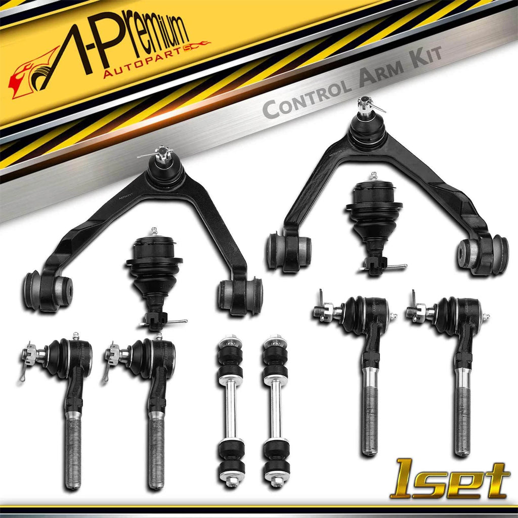 10x Front Control Arm & Tie Rod End for Ford F-150 (1998–1999)