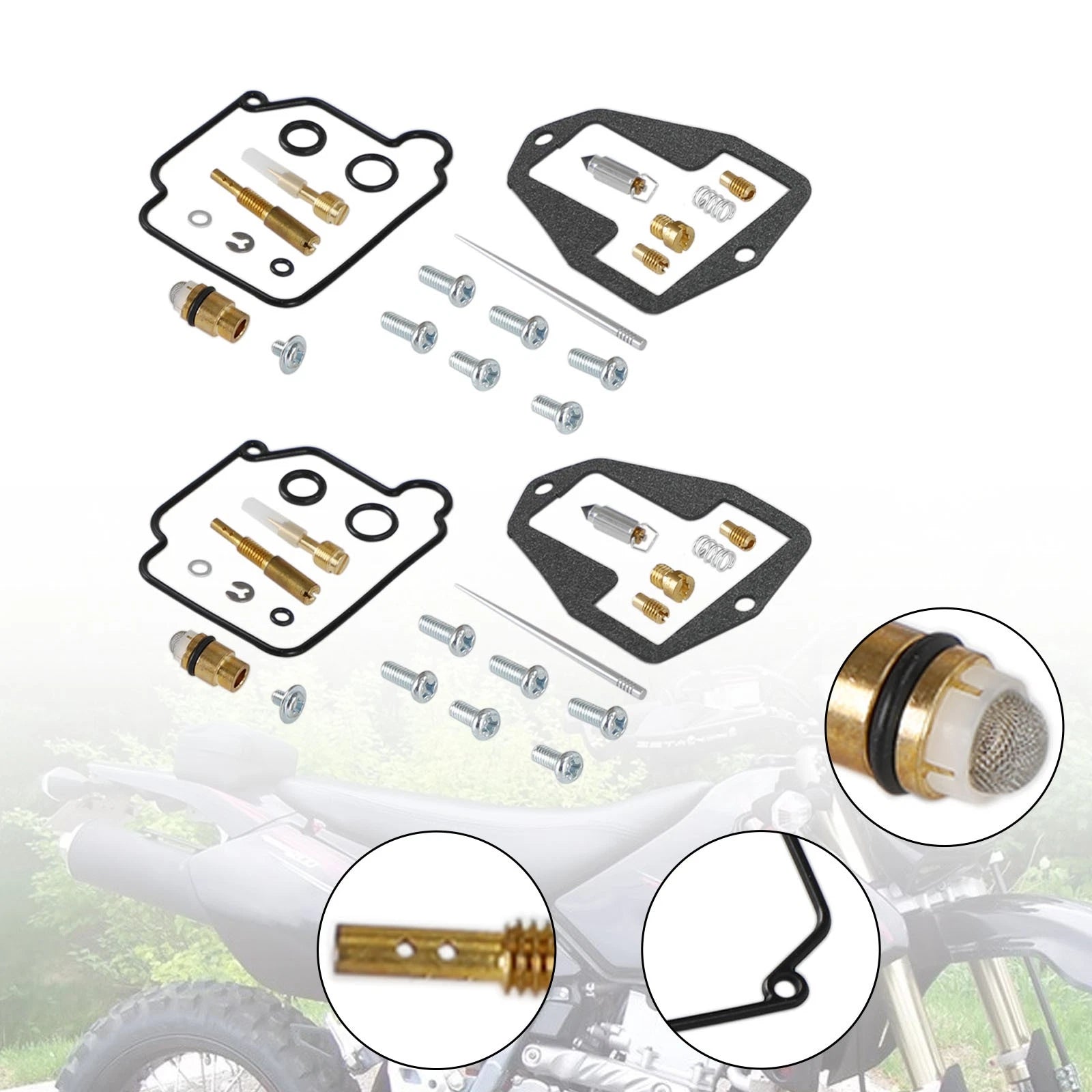 2X Carburetor Rebuild Repair Kit for Suzuki DRZ250 (2001–2007)
