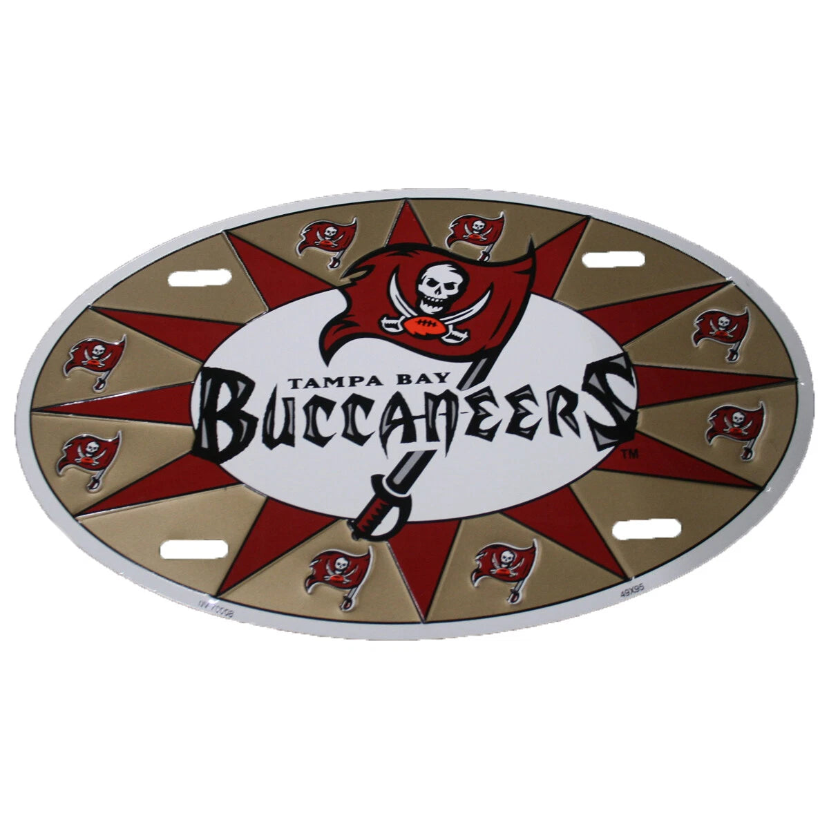 Tampa Bay Buccaneers Decorative Football Wall Sign 12"