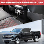 Set of 2 Front Seat Covers for Chevrolet  - Black Red