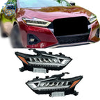 Pair of LED Headlights for Nissan Maxima (2019–2021) Driver & Passenger Side Chrome