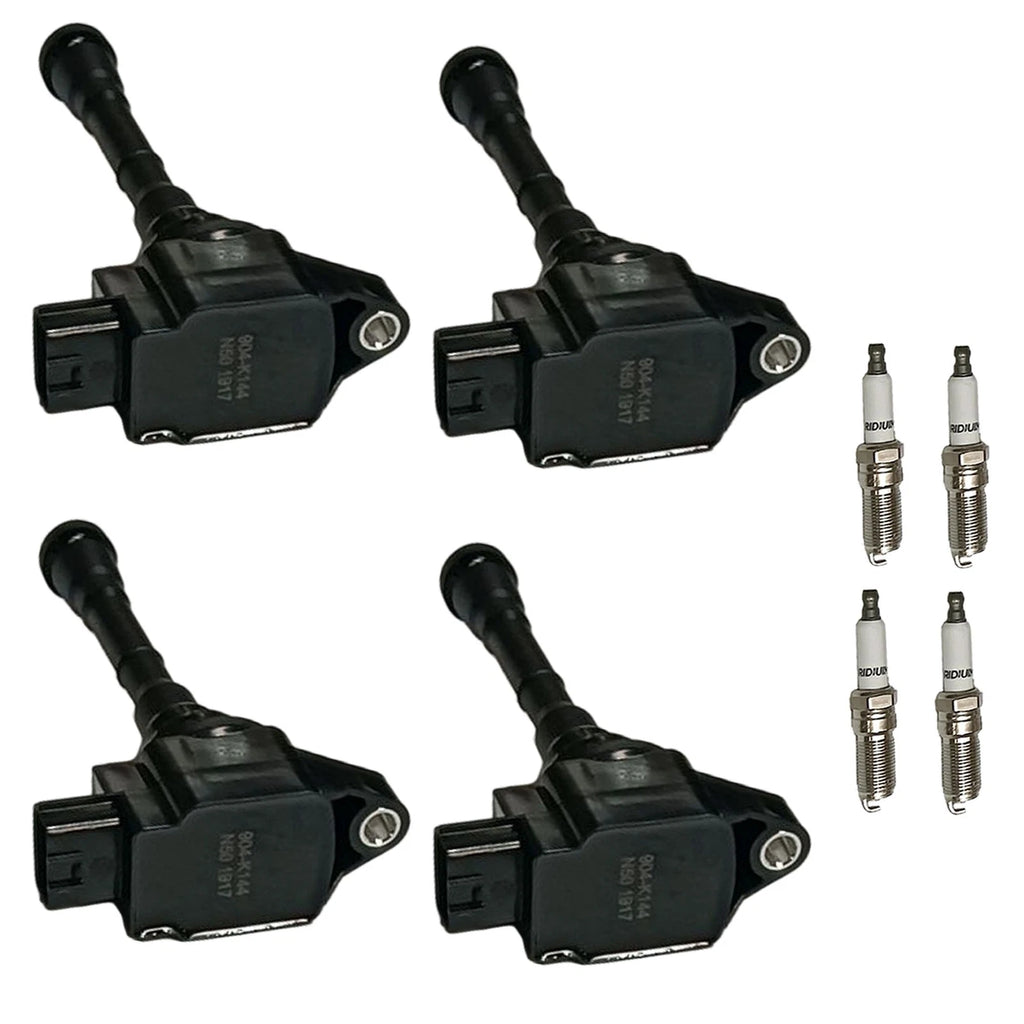 Set of 4 Ignition Coils & Spark Plugs for Nissan Juke Turbo (2010–2019)