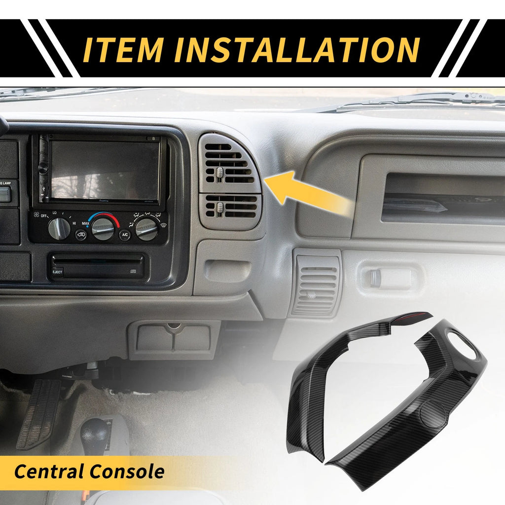 Set of 2 Carbon Fiber A/C Air Outlet Cover Trims for Toyota Tundra (2014–2021)