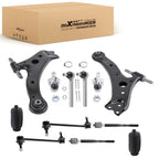 12Pc Suspension Front Lower Control Arms Tie Rods for Toyota Highlander (2004–2007)