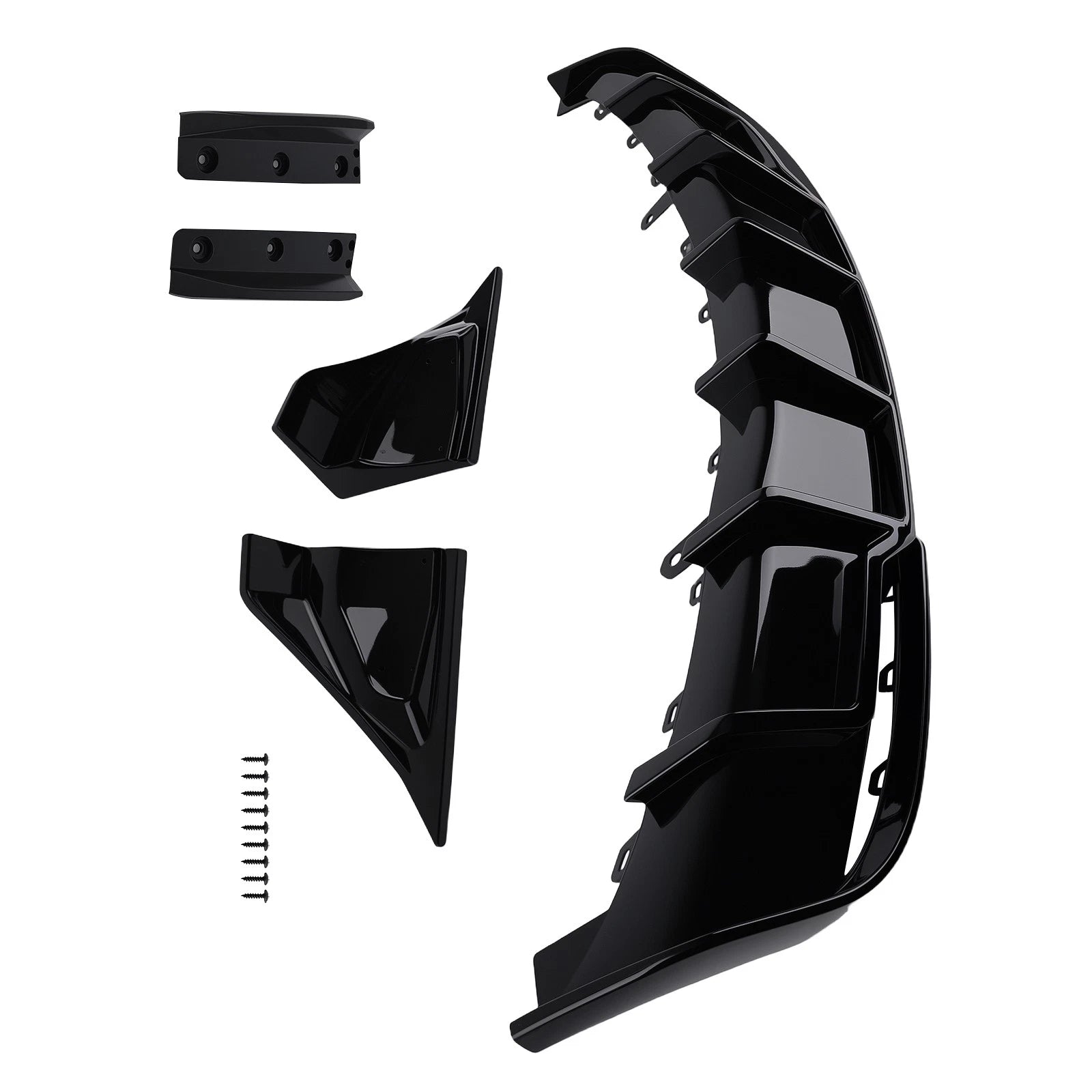 5pc Rear Bumper Diffuser Extension Black for Tesla Model 3 Performance (2024–2025)