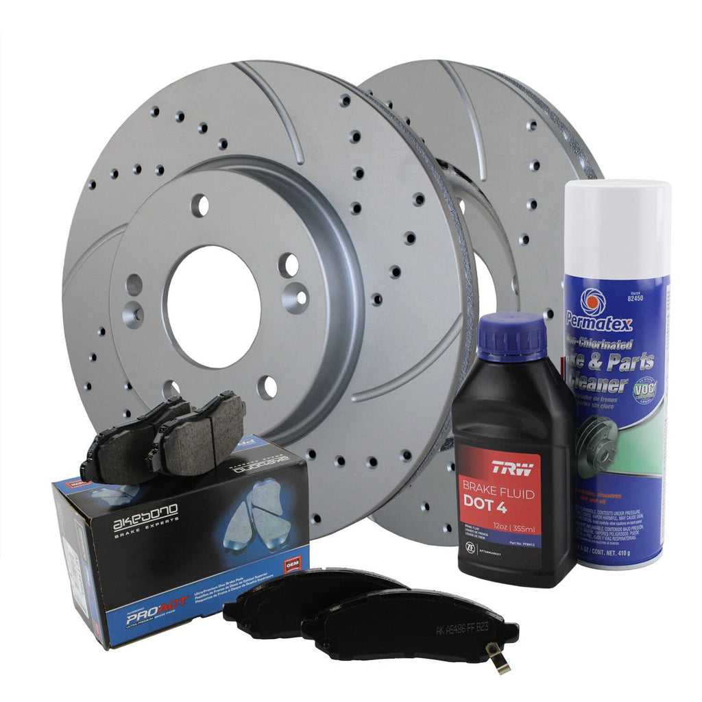 Front Brake Kit 280mm Drilled Rotors & Akebono ProACT Pads for Kona Seltos (2020–2023)