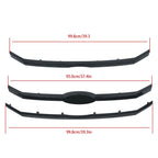 Set of 3 Front Upper Grille Bar Inserts for Ford Flex (2009-2012) Black