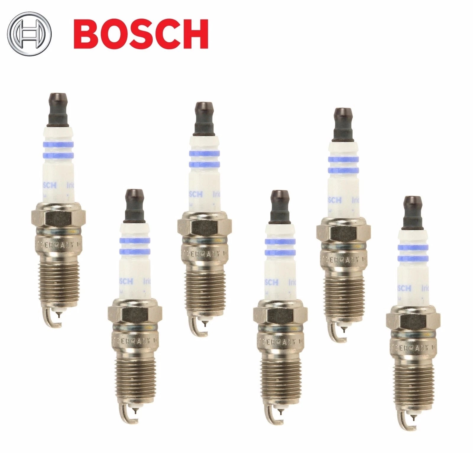 Set of 6 Spark Plugs for Buick Allure Chevrolet C2500 (Bosch Iridium 9601)