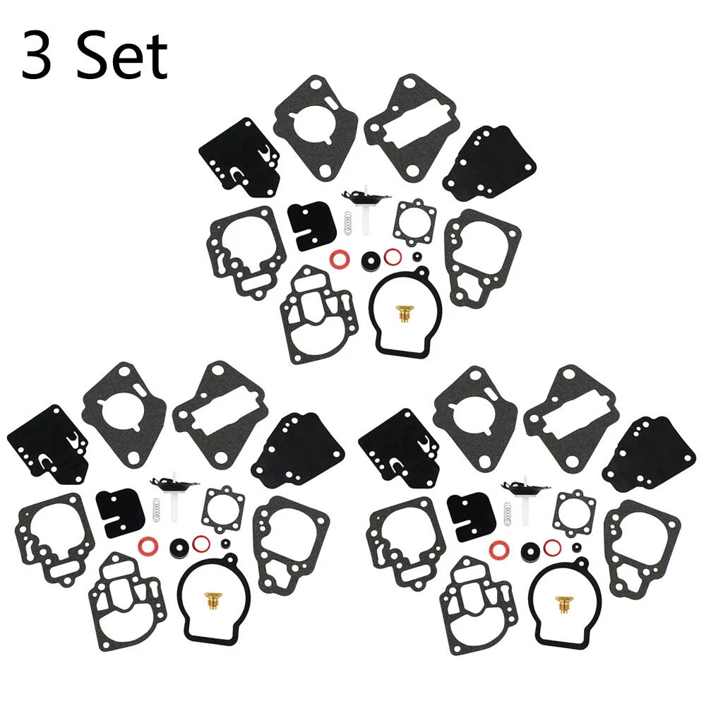 Set of 3 Carburetor Gasket Repair Kit for Mercury Mariner 6-25HP (1990–2000) 1395-97611 18-7212