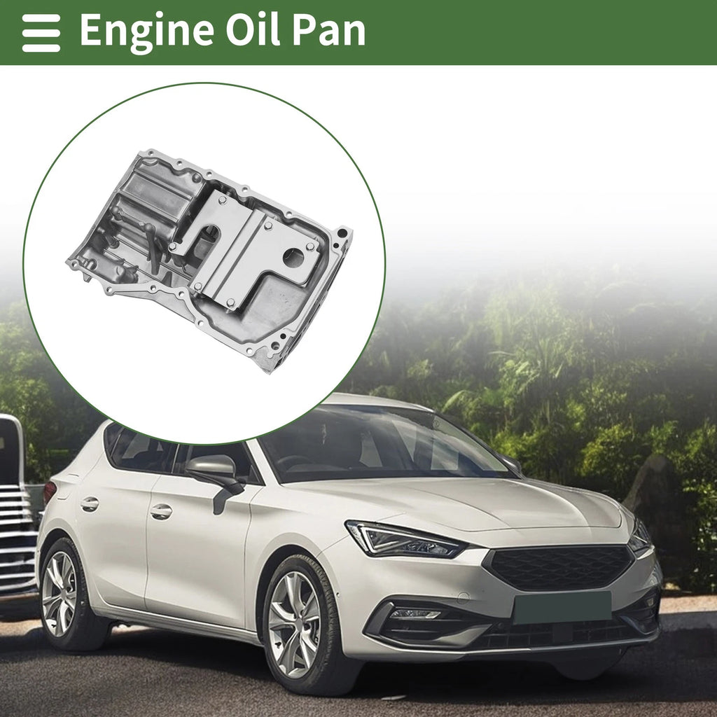 1 Pc Engine Oil Pan for Mazda 3 (2012–2013) LF5G10400 Aluminum Silver Tone