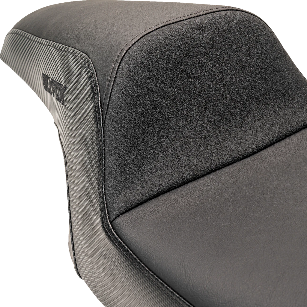 Drifter Seat for FL (1997–2007) - Black Logo, Smooth Vinyl, Carbon Fiber