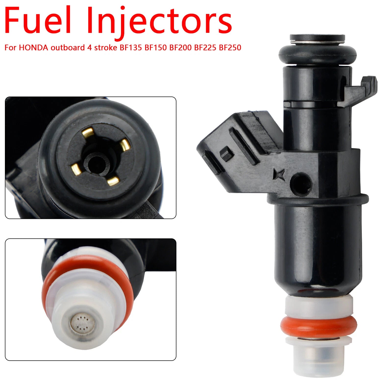 Set of 4 Fuel Injectors for Honda BF200 BF225 BF250 (2000–2023) 16450-ZY6-003