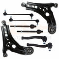 Set of 8 Front Lower Control Arms & Tie Rods for Chevrolet Aveo (2004–2011)