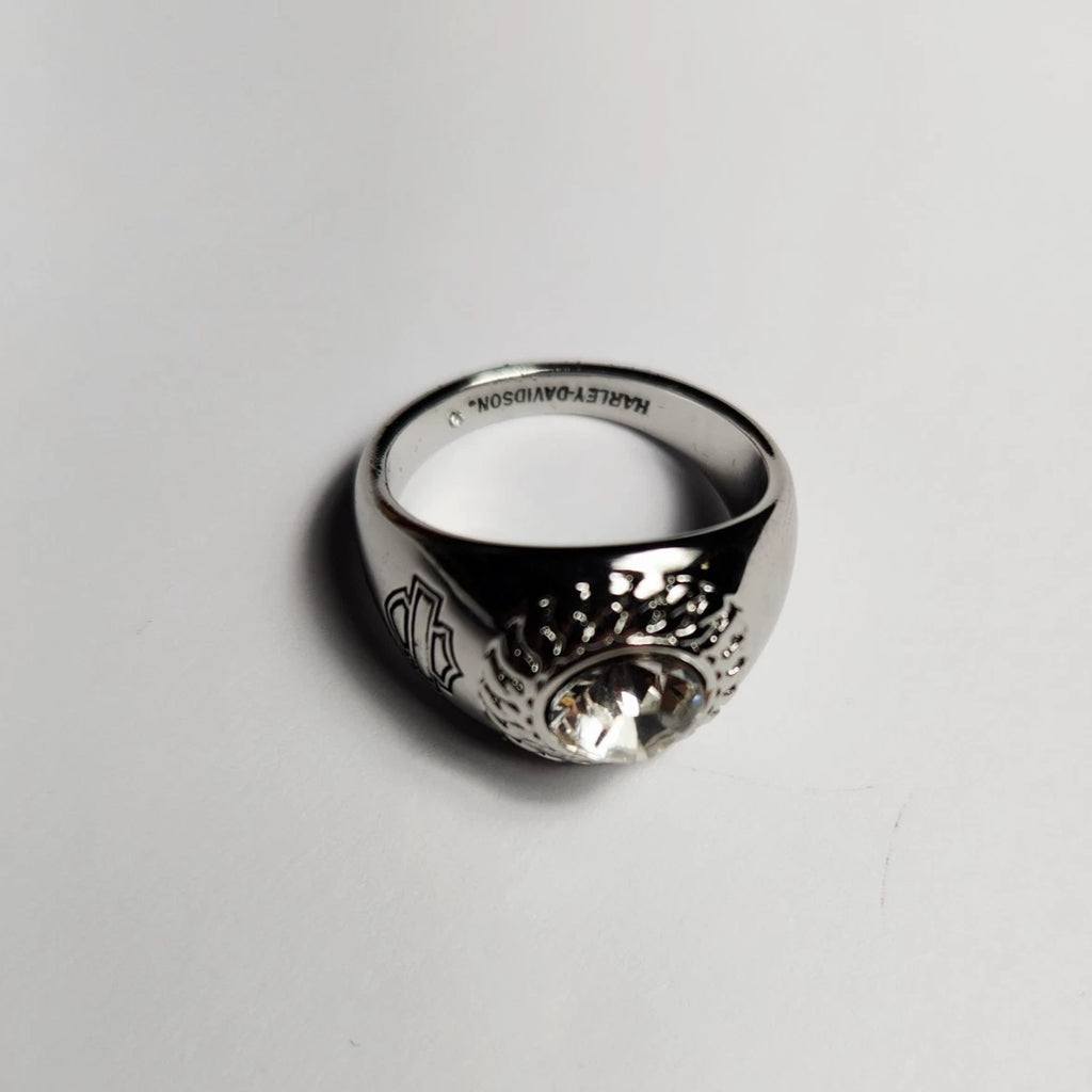 Stainless Steel Women's Ring for Harley-Davidson (OEM 34R00366-8, Size 8)