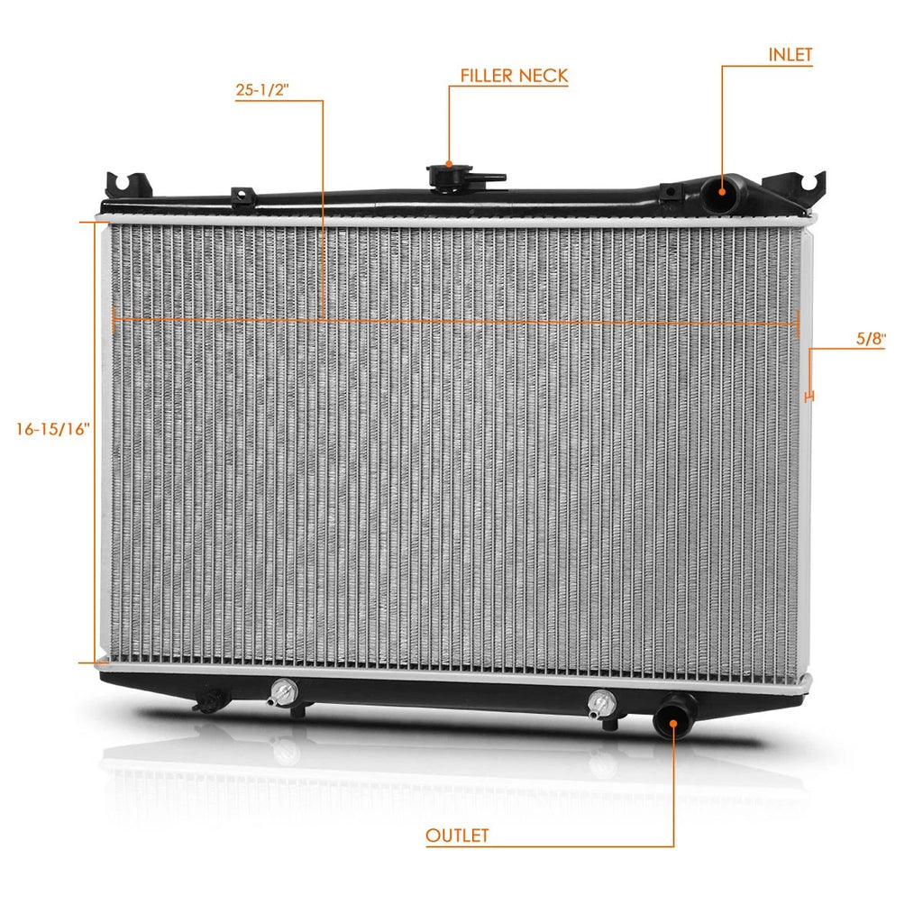 OE Style Aluminum Radiator for Nissan D21/Pickup/Pathfinder (1986–1997) DPI-145