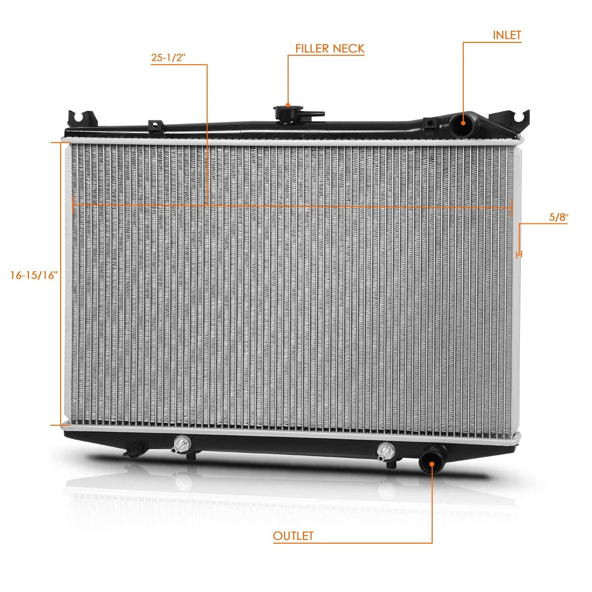 OE Style Aluminum Radiator for Nissan D21/Pickup/Pathfinder (1986–1997) DPI-145