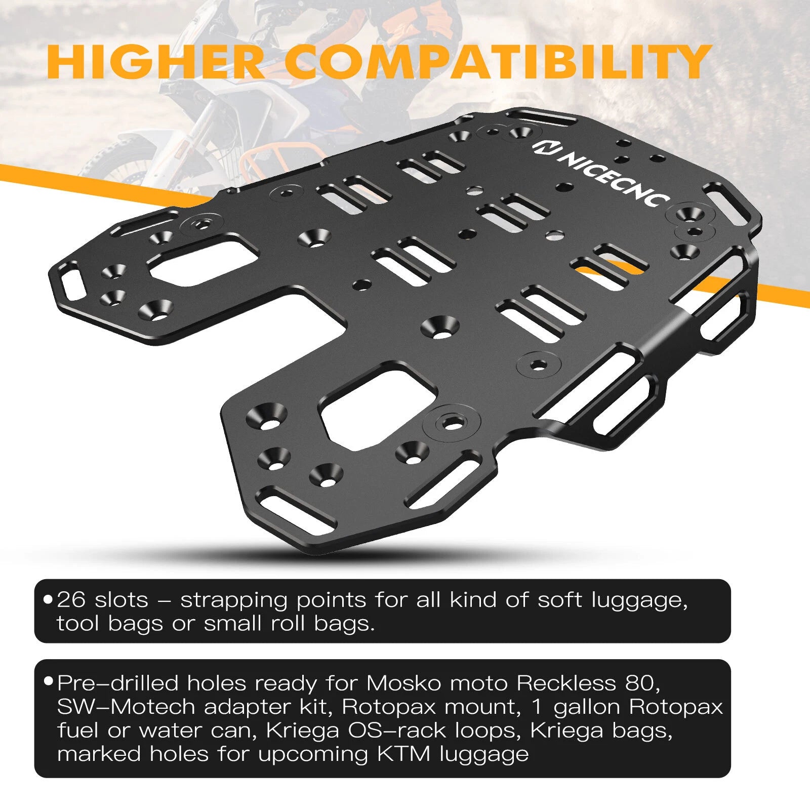 Rear Luggage Bracket Rack Kit for KTM 1290 Super Adventure (2021–2024)