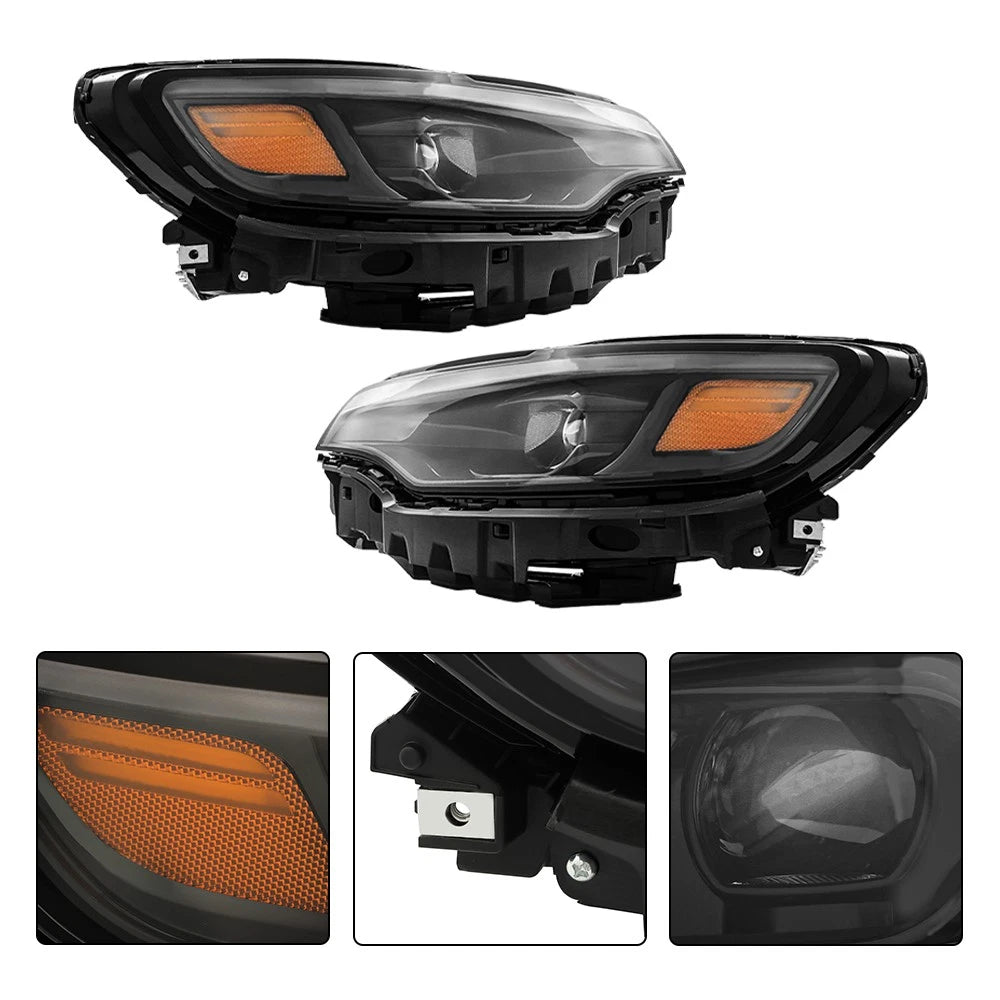Set of 2 Front Headlights for Jeep Cherokee (2019-2022)