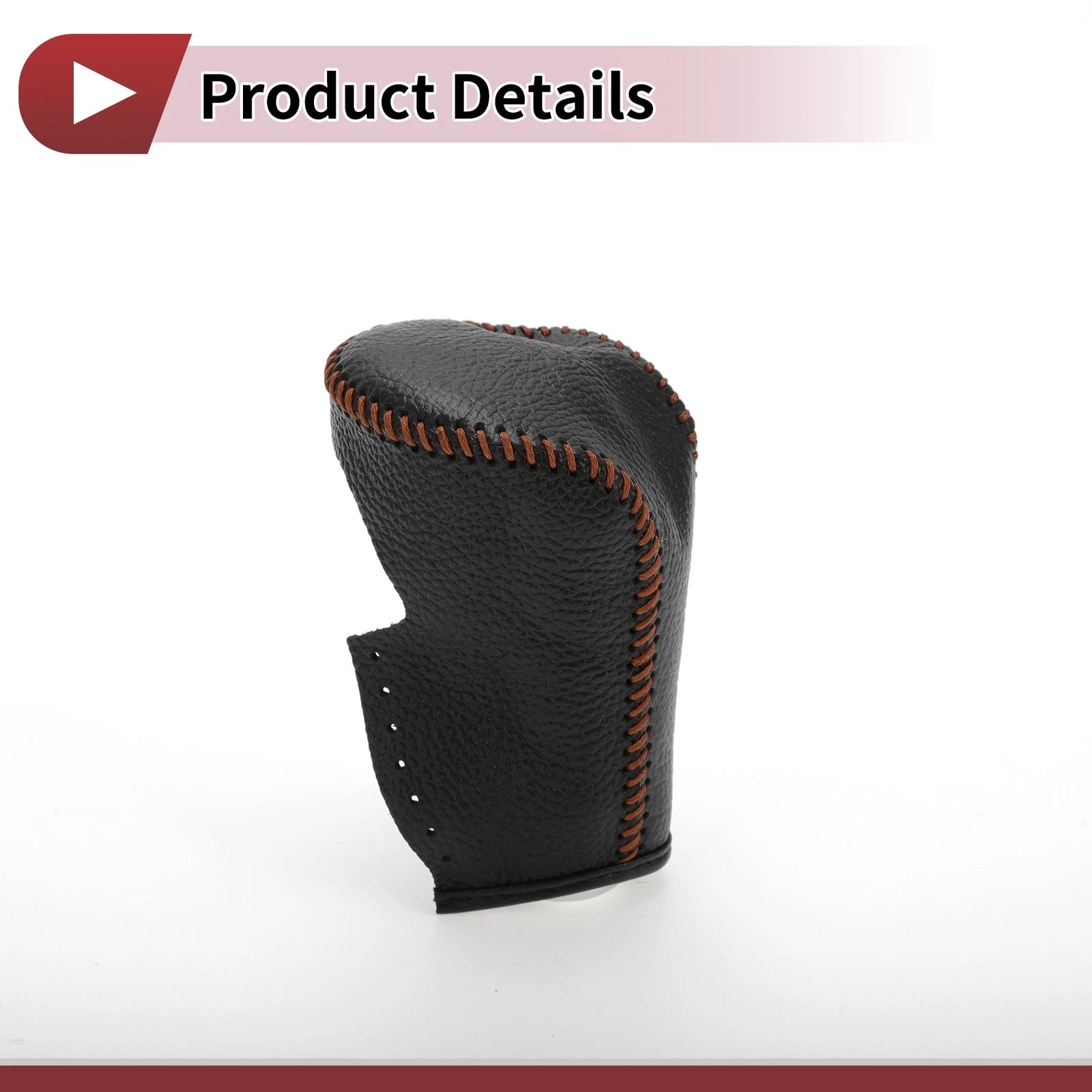 Gear Shift Knob Cover for Honda Accord (2008–2012) Pebbled Black Brown
