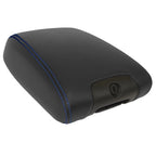 Leather Console Armrest Cover for Jeep Wrangler (2011–2017) Blue Stitch