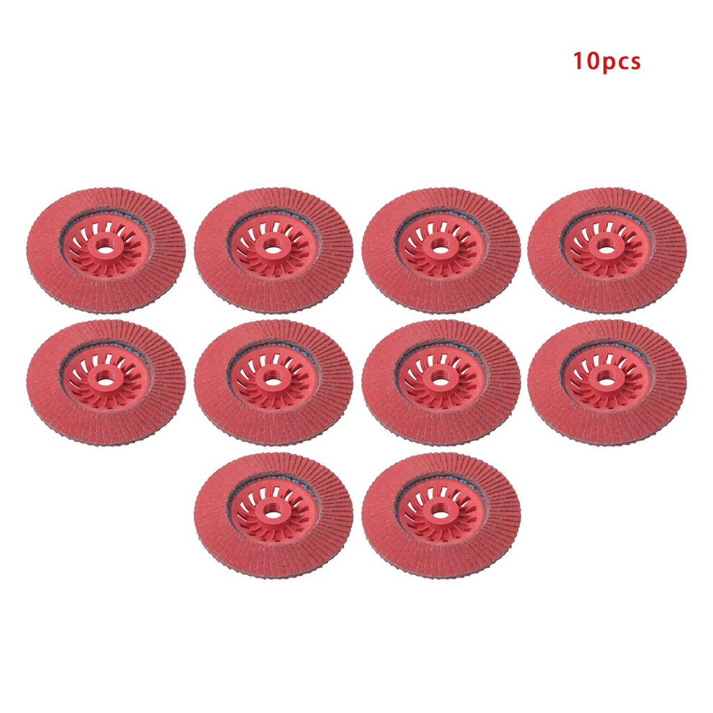 10 Pack Ceramic Grain Flap Sanding Discs 4.5" x 7/8" 80 Grit for Automotive
