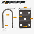 U Bolt Kit for 3500 lb Trailer 3" Round Axle (1/2" Dia, 2" Thread Pitch)