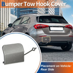 Rear Tow Hook Cover for Mercedes-Benz (2017-2023) Silver Tone