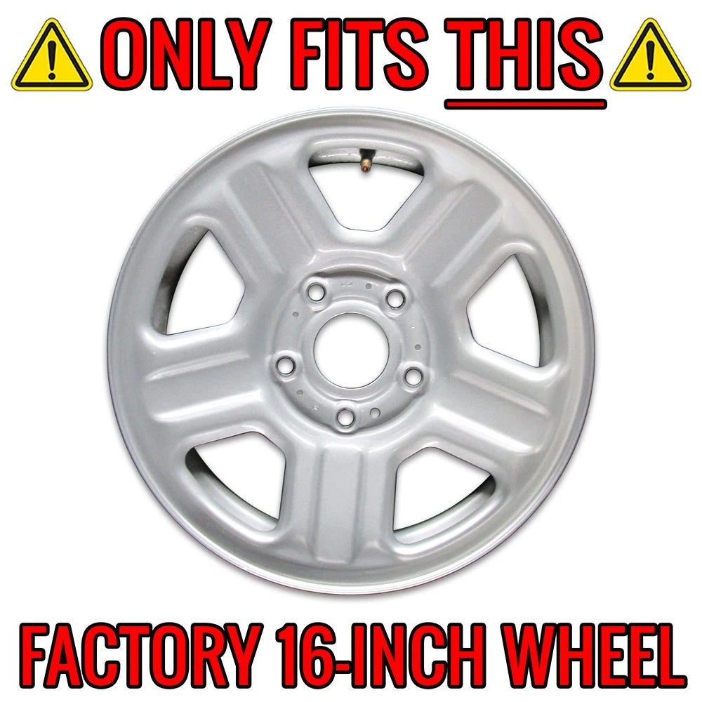 16 Inch Gloss Black Wheel Skins Replacement for Jeep Wrangler (2007–2017)