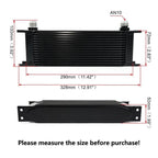 Set of 10 Row Black Aluminum Engine Transmission Oil Coolers