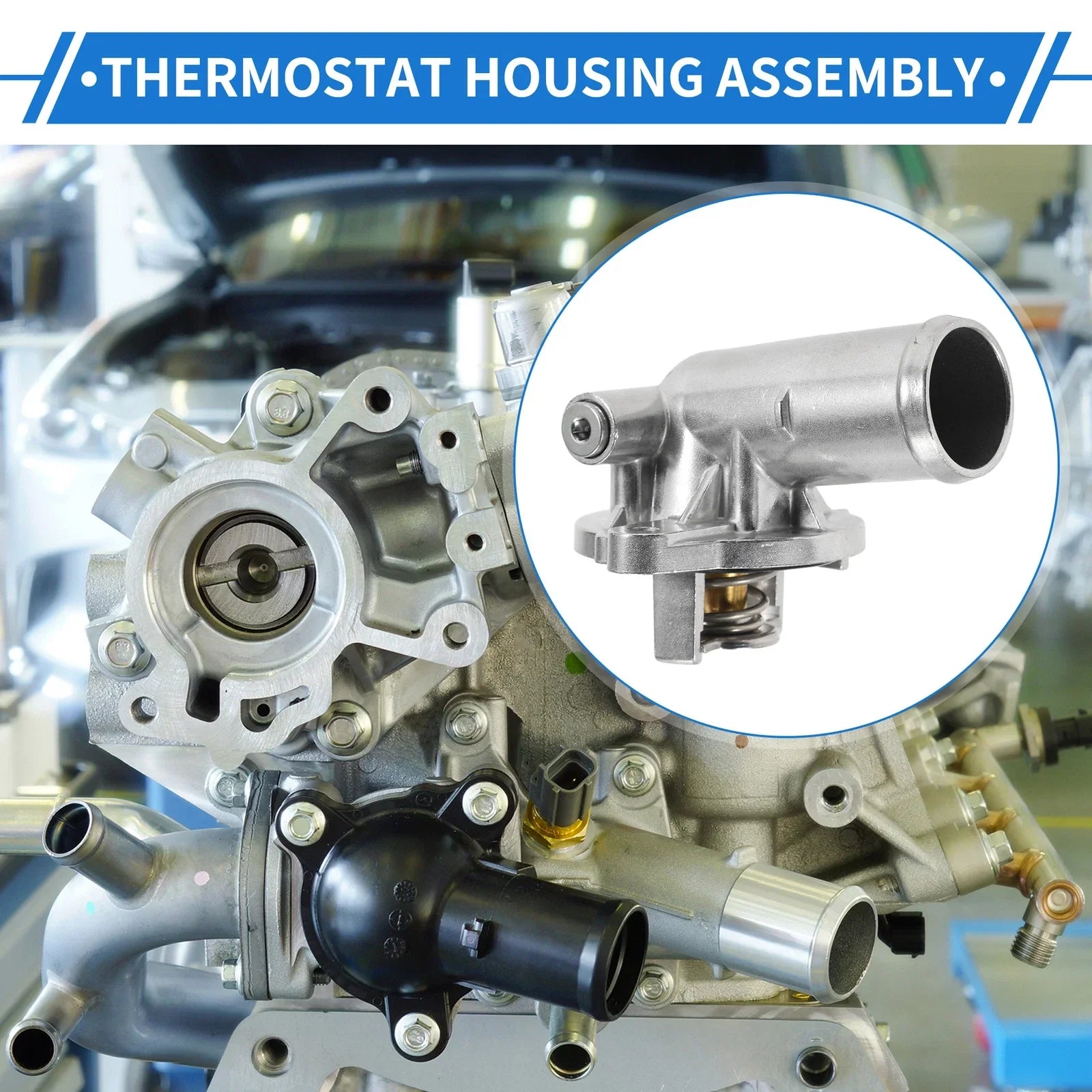 Engine Coolant Thermostat Housing for Dodge Challenger Charger (2015-2023)