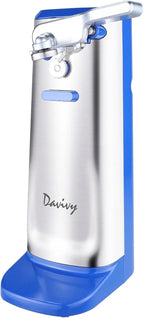 3-in-1 Electric Can Opener for Kitchen Use (Stainless Steel, Blue)