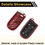 4 Button Key Fob Shell Case for Dodge Charger (2020) Black Red