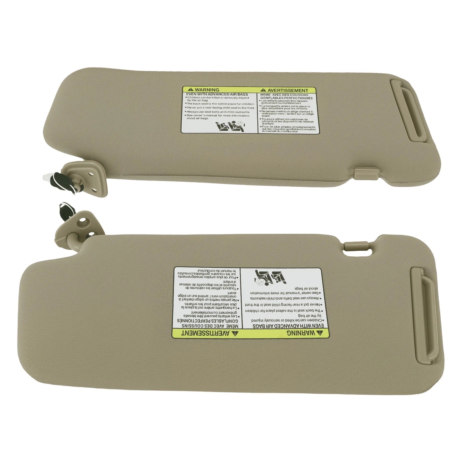 Set of 2 Beige Sun Visors for Nissan Murano (2009–2014) 96401-1AA1B