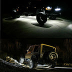 10 Pods White LED Rock Lights for Jeep (Offroad Truck UTV ATV Boat)