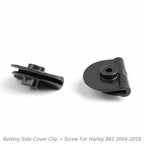 4pcs Battery Left Side Cover Clip + Screw for Harley Sportster (2004–2018)