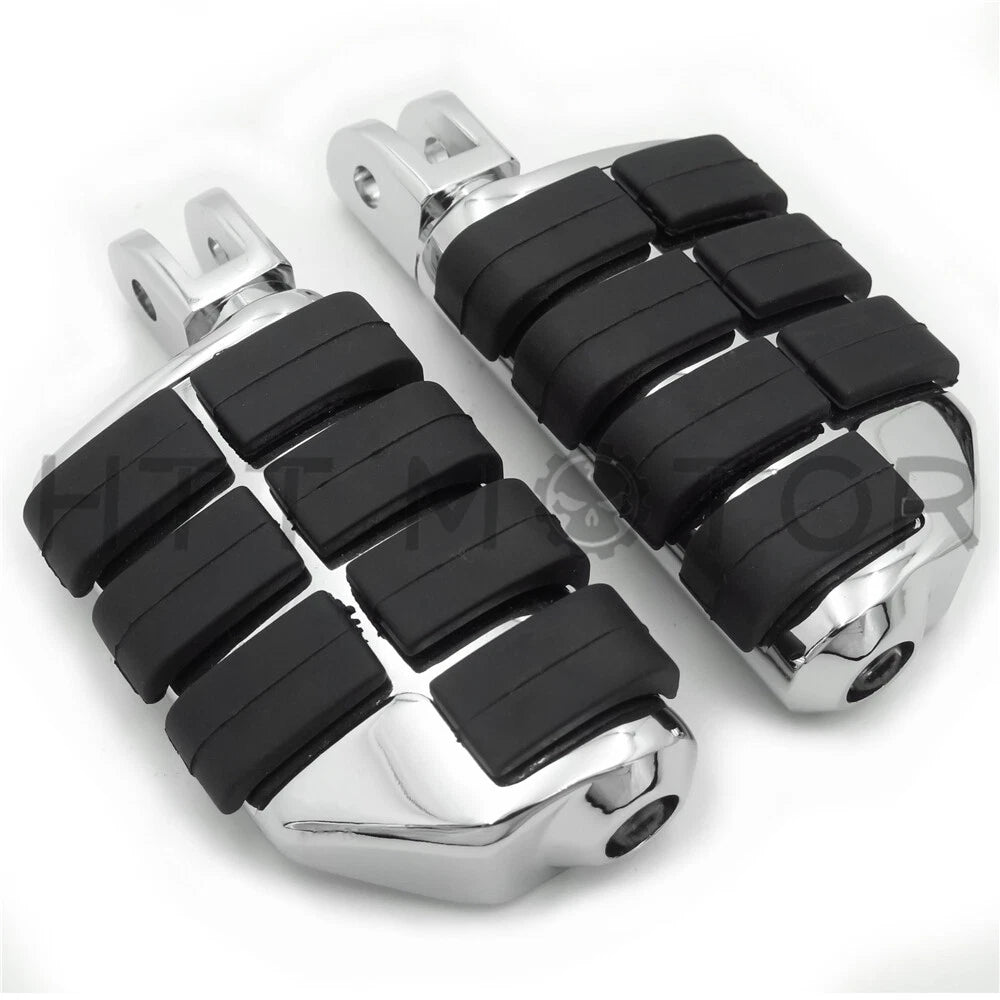 Chrome Dually Footpegs for Harley FXBB FXBR FXBRS FXLR (2018–2023)