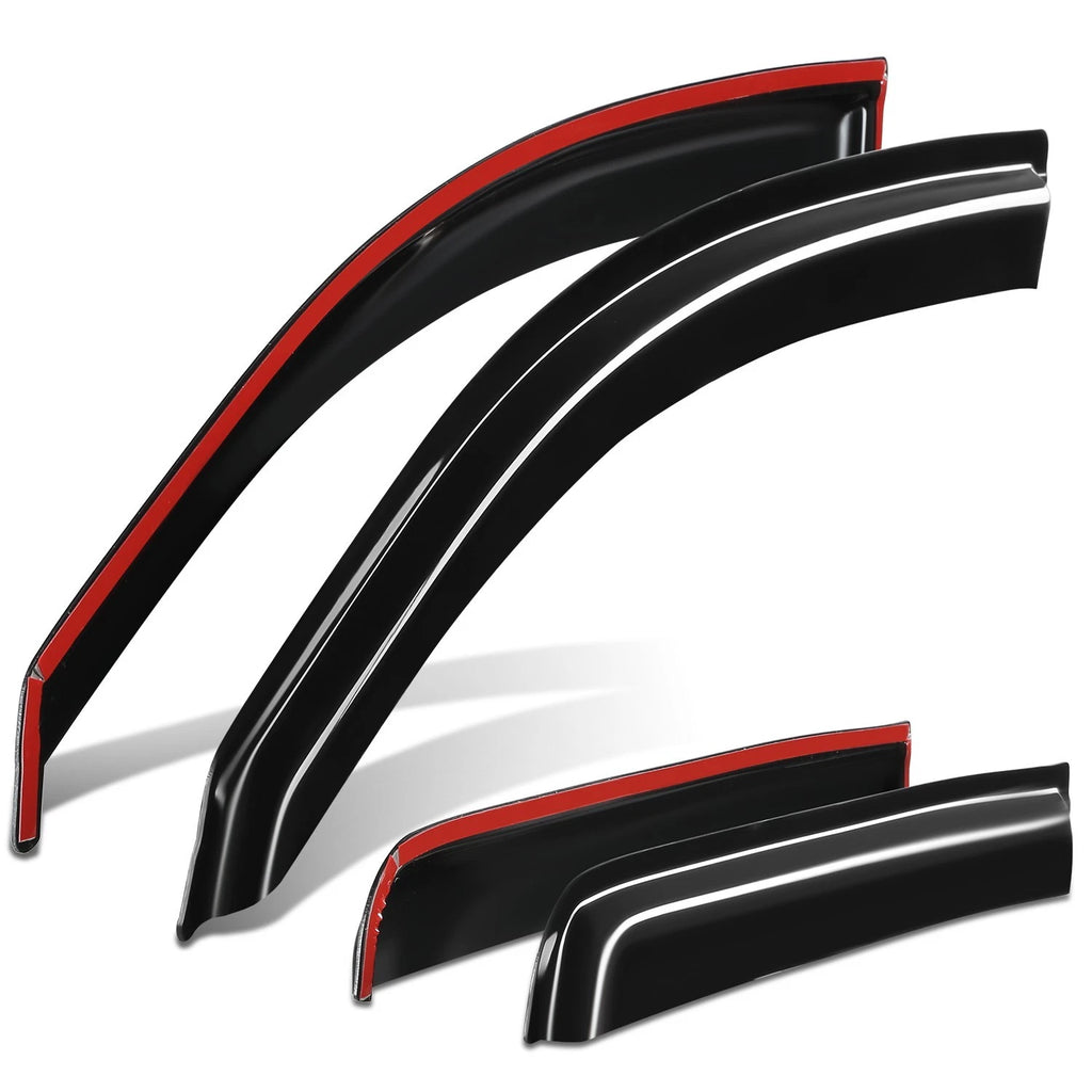 4-Piece 3M Tape On Wind Rain Side Window Visors for Honda Ridgeline (2017–2025)