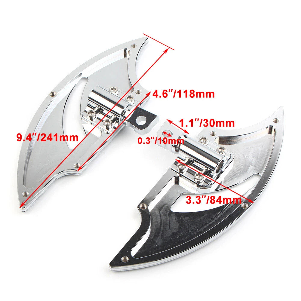 Chrome Male Mount FootPeg Passenger Floorboard for Harley Dyna FXD FLST